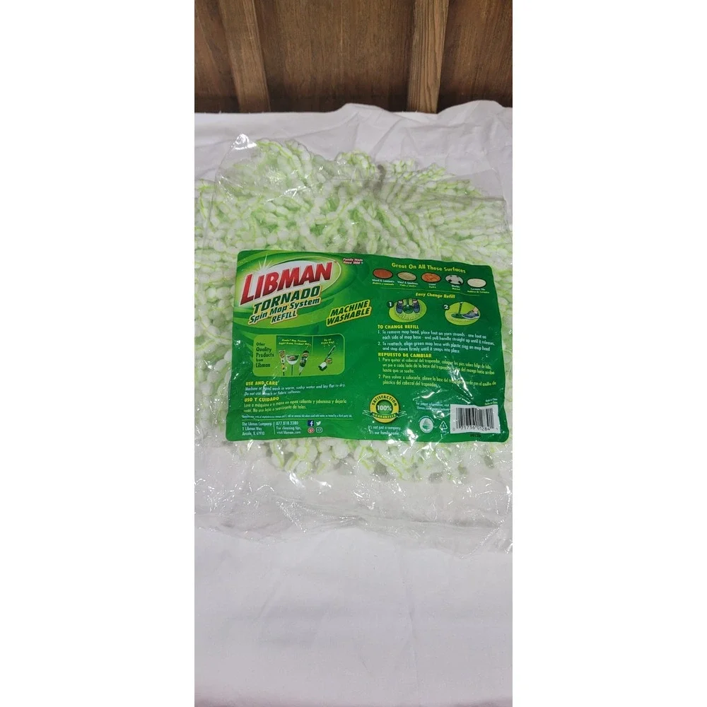 1 Libman Tornado Spin Mop System Refill Deep Cleaning Safe On Hardwood